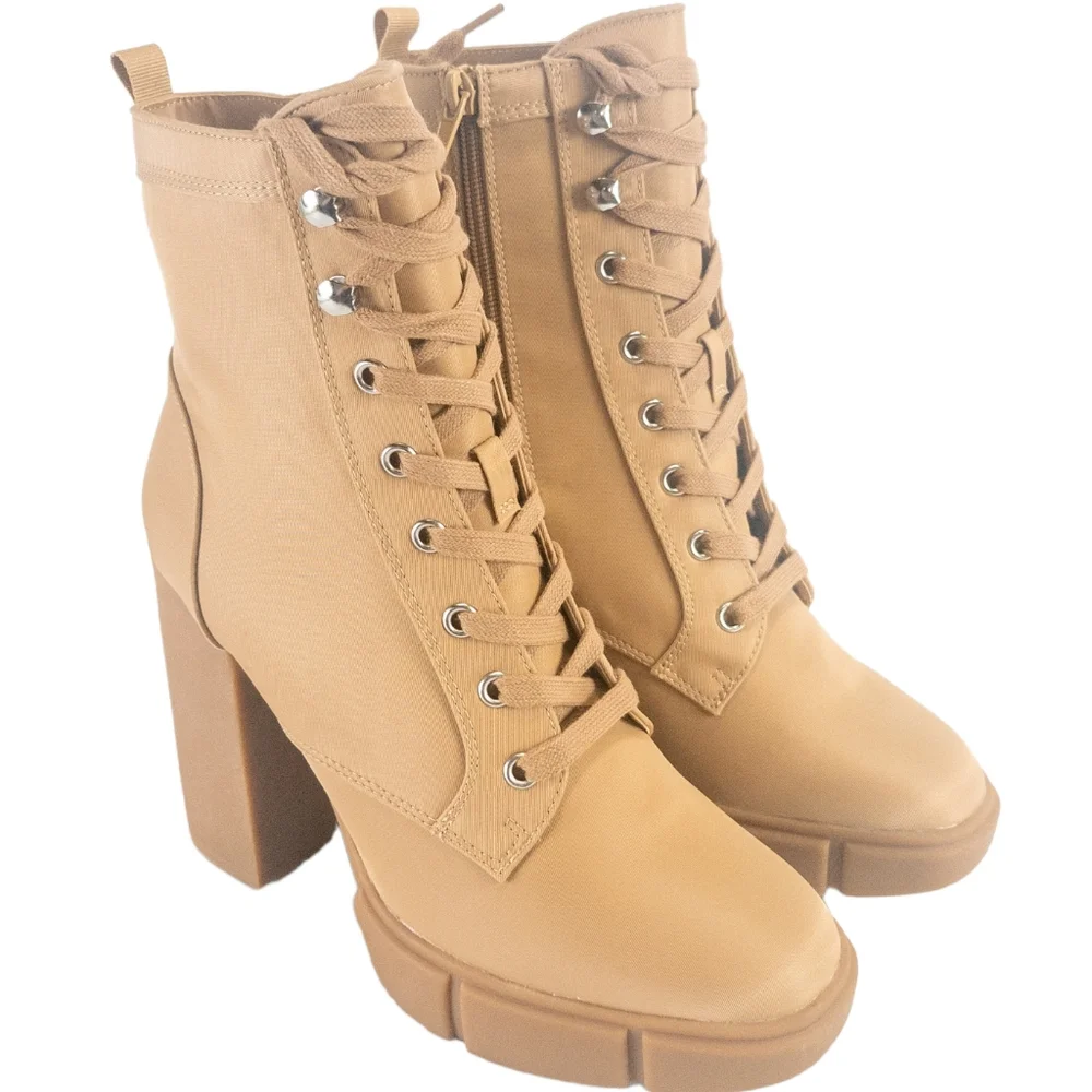 Steve Madden Hani Ankle Boots Tan -9 - Picture 6 of 9